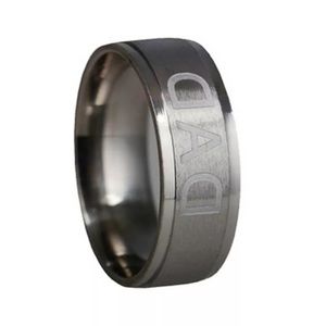 Men’s Stainless Steel DAD Band Ring Sz 6 12 13